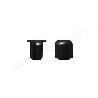 Inner and outer corner for Small standing wall seal profile, black Kitchen accessories