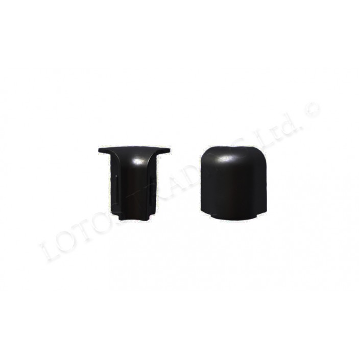 Inner and outer corner for Small standing wall seal profile, black Kitchen accessories