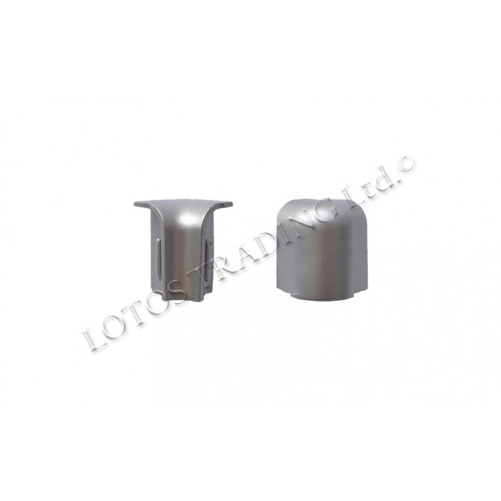 Inner and outer corner for Small standing wall seal profile, matt chrome Kitchen accessories