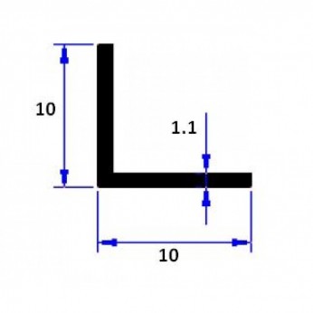 Aluminium corner profiles 10/10 Aluminium edge profiles