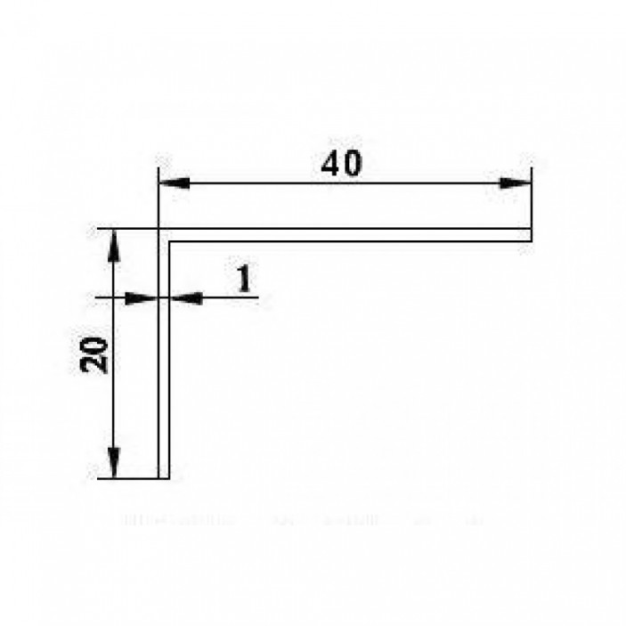 Aluminium corner profiles 40/20 27L.126.05 - Aluminium edge profiles Aluminium corner profiles 40/20 Aluminium edge profiles