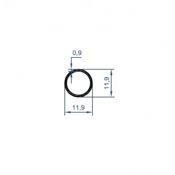 Aluminium tube profile ф12 Aluminium edge profiles