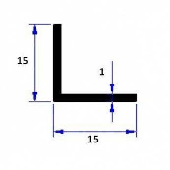 Aluminium corner profiles 15/15 Aluminium edge profiles