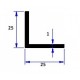 Aluminium corner profiles 25/25 27L.124.05 - Aluminium edge profiles Aluminium corner profiles 25/25 Aluminium edge profiles