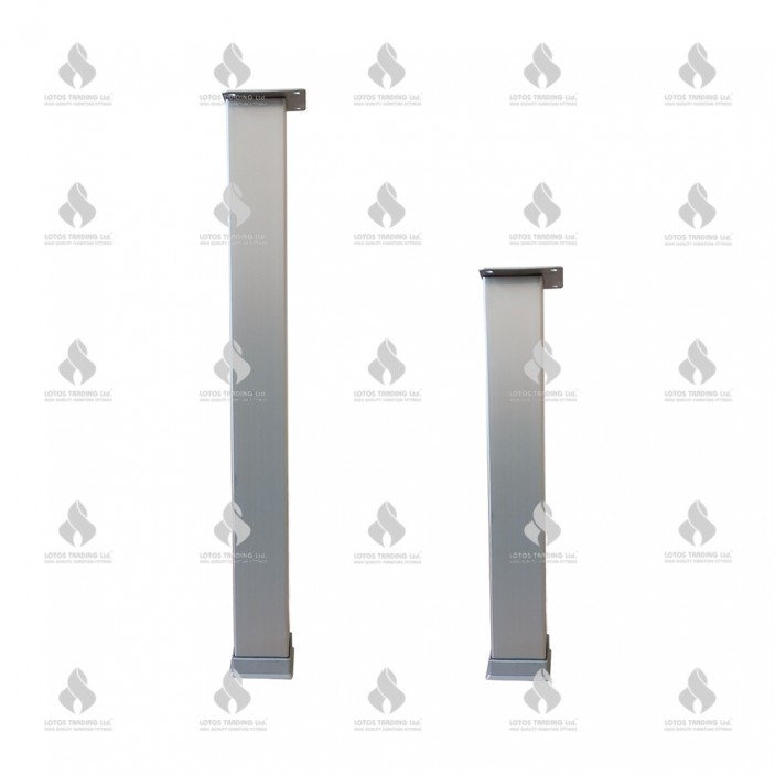 Aluminium legs L40х40 matt chrome 11L.103.40-71.05 - Aluminium legs and spacers Aluminium legs L40х40 matt chrome Aluminium legs and spacers
