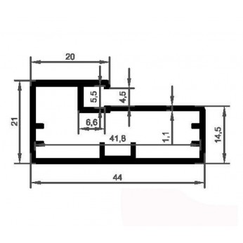 Aluminium door profile МК-2 Aluminium door profile МК-2