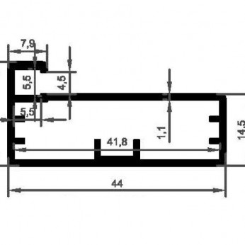 Aluminium dooor profile MK-4 Aluminium furniture door profiles