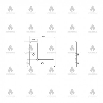 Profile corner  fitting for MK - 1 Aluminium furniture door profiles