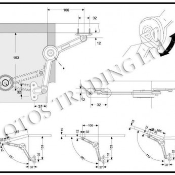 Two-way lid stay Gas springs and lid support