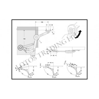 Ножица за повдигаща-падаща вратичка Ножица за повдигаща-падаща вратичка