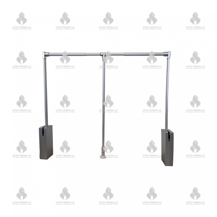 IVENTO K Wardrobe lift, Matt chrome - Aluminum 21.10.20-21 - Wardrobe fittings and accessories IVENTO K Wardrobe lift, Matt chrome - Aluminum Wardrobe fittings and accessories
