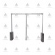 IVENTO K Wardrobe lift, Matt chrome - Aluminum 21.10.20-21 - Wardrobe fittings and accessories IVENTO K Wardrobe lift, Matt chrome - Aluminum Wardrobe fittings and accessories