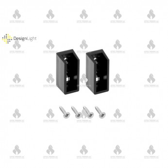 Bracket for a lever in a wardrobe with ice profile RELING, black Wardrobe fittings and accessories