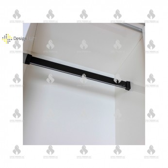 Bracket for a lever in a wardrobe with ice profile RELING, black 21L.938.21 - Wardrobe fittings and accessories Bracket for a lever in a wardrobe with ice profile RELING, black Wardrobe fittings and accessories