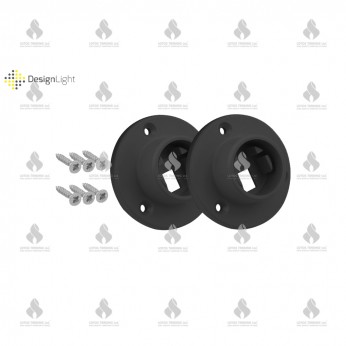 Wardrobe lever bracket RELING, black Wardrobe fittings and accessories