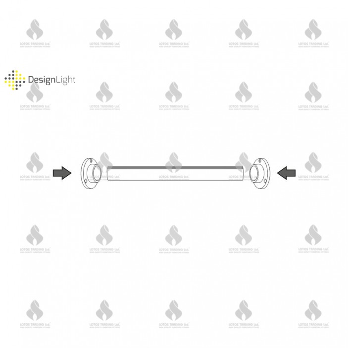 Wardrobe lever bracket RELING, black Wardrobe fittings and accessories