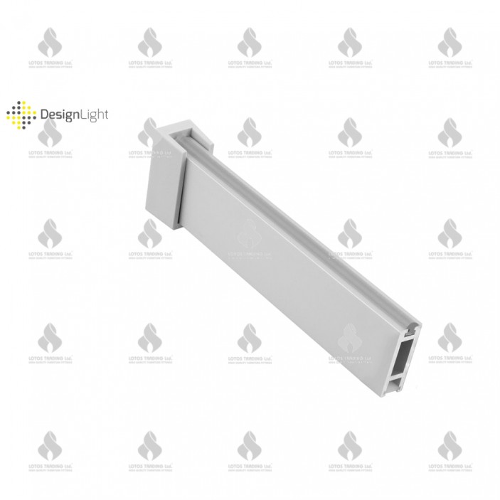 Wardrobe lever with LED strips profile RELING  - SLIM, color - aluminium Wardrobe fittings and accessories