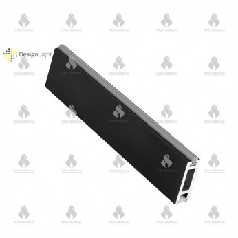 Wardrobe lever with LED strips profile - SLIM, black Wardrobe fittings and accessories