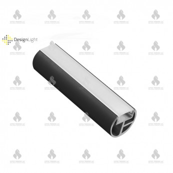 Aluminum RELING profile for LED strips, black Wardrobe fittings and accessories
