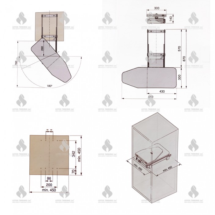 IVENTO-Ironing table telescopic, foldable 21L.909.10 - Wardrobe fittings and accessories IVENTO-Ironing table telescopic, foldable Wardrobe fittings and accessories