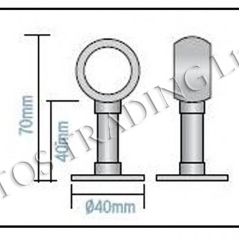 Circle tube holder 21L.941.02 - Wardrobe fittings and accessories Circle tube holder Wardrobe fittings and accessories