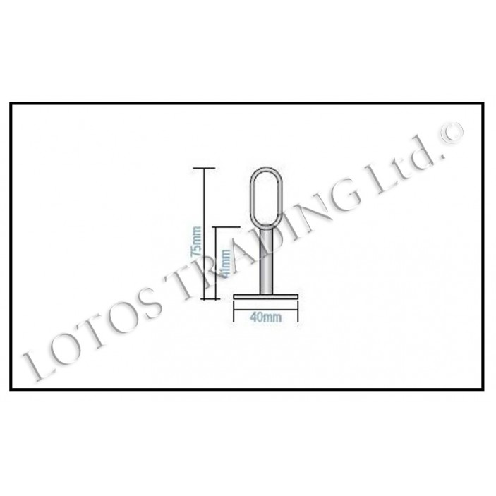 Oval tube holder 21L.951.02 - Wardrobe fittings and accessories Oval tube holder Wardrobe fittings and accessories