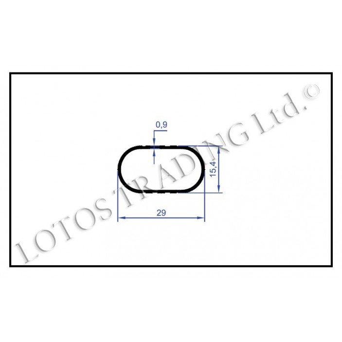 Oval wardrobe lever ф15/30 Wardrobe fittings and accessories