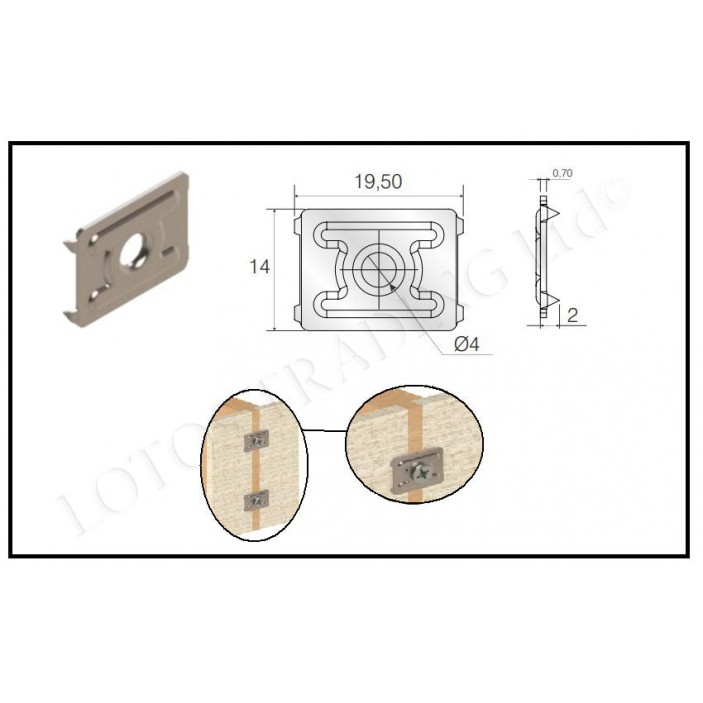 Hardboard fitting metal 21L.981.02 - Wardrobe fittings and accessories Hardboard fitting metal Wardrobe fittings and accessories
