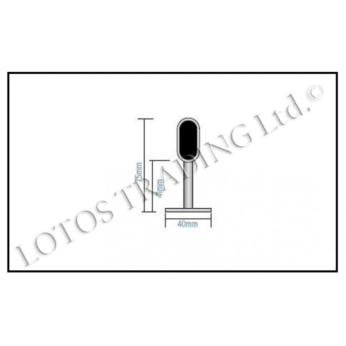 Oval tube holder 21L.951.01 - Wardrobe fittings and accessories Oval tube holder Wardrobe fittings and accessories