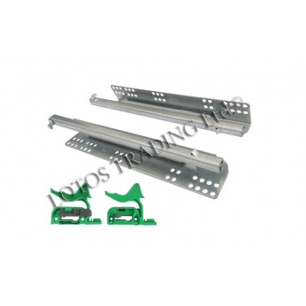 Undermount soft-closing slide partial extension