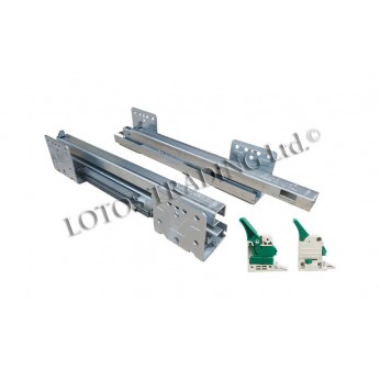 Водач пълно изтегляне с успокоител и синхронизатор