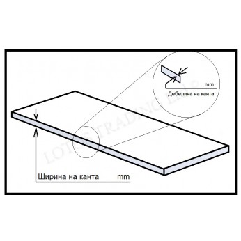 PVC кант - KRONOSPAN 0110 бяло корпус GABROVNITSA бяло гладко