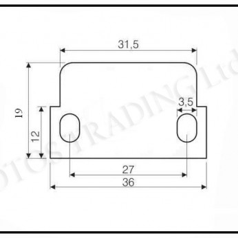 Flat locking plate Drawer and glass locks