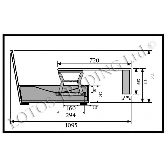 Sofa mechanism 32L.020.02 - Decorative furniture accessories Sofa mechanism Decorative furniture accessories