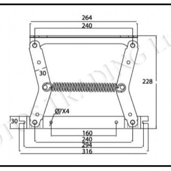 Sofa mechanism short 32L.020.01 - Decorative furniture accessories Sofa mechanism short Decorative furniture accessories