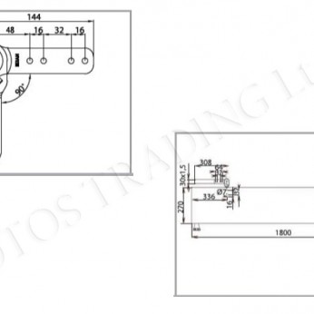 8-stage armrest mechanism 32L.013.02 - Decorative furniture accessories 8-stage armrest mechanism Decorative furniture accessories