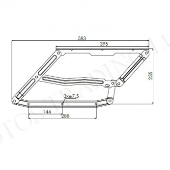 Mechanism for an immersive sofa 225mm. 32L.030.03 - Decorative furniture accessories Mechanism for an immersive sofa 225mm. Decorative furniture accessories