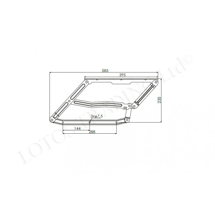 Mechanism for an immersive sofa 225mm. 32L.030.03 - Decorative furniture accessories Mechanism for an immersive sofa 225mm. Decorative furniture accessories
