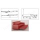 Mechanism for an immersive sofa 230mm. 32L.030.04 - Decorative furniture accessories Mechanism for an immersive sofa 230mm. Decorative furniture accessories