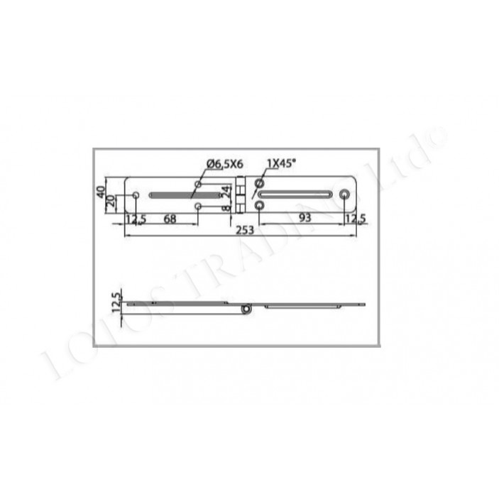 Folding hinge 40x250 M 32L.001.01 - Decorative furniture accessories Folding hinge 40x250 M Decorative furniture accessories