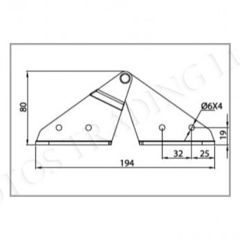 Back hinge large 32L.002.02 - Decorative furniture accessories Back hinge large Decorative furniture accessories