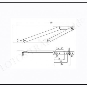 Long frame Spring mechanism for bed 60° 32L.050.06 - Decorative furniture accessories Long frame Spring mechanism for bed 60° Decorative furniture accessories