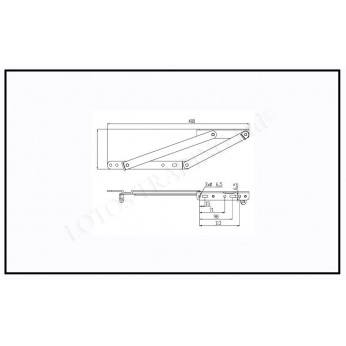 Пружинен механизъм за легло 60° дълго рамо