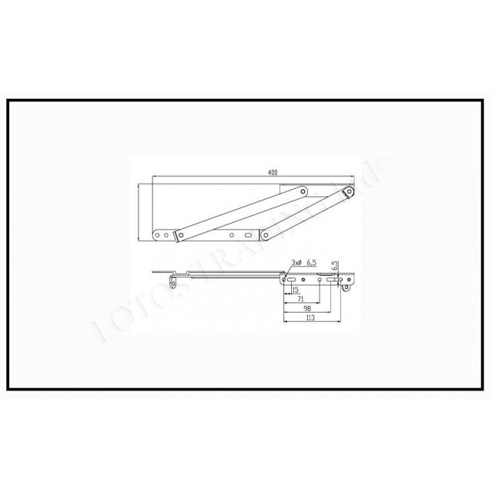Long frame Spring mechanism for bed 60° 32L.050.06 - Decorative furniture accessories Long frame Spring mechanism for bed 60° Decorative furniture accessories