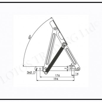 Spring mechanism for bed 60° small size 32L.050.03 - Decorative furniture accessories Spring mechanism for bed 60° small size Decorative furniture accessories