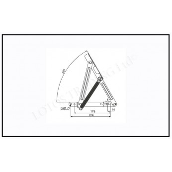 Пружинен механизъм за легло 60° малък Пружинен механизъм за легло 60° малък