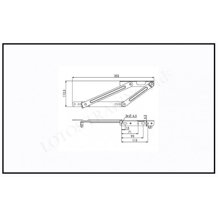 Spring mechanism for bed 60° small size 32L.050.03 - Decorative furniture accessories Spring mechanism for bed 60° small size Decorative furniture accessories