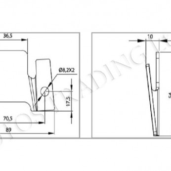 Clipse connector M 32L.010.02 - Decorative furniture accessories Clipse connector M Decorative furniture accessories