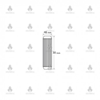 PVC Dowel Ф8х30 02L.503.10 - Fittings and fasteners PVC Dowel Ф8х30 Fittings and fasteners