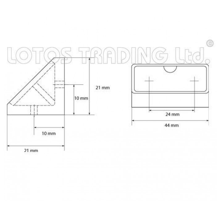 PVC ъглови сглобки 02L.600.01-10 - Крепежни и свързващи елементи PVC ъглови сглобки Крепежни и свързващи елементи